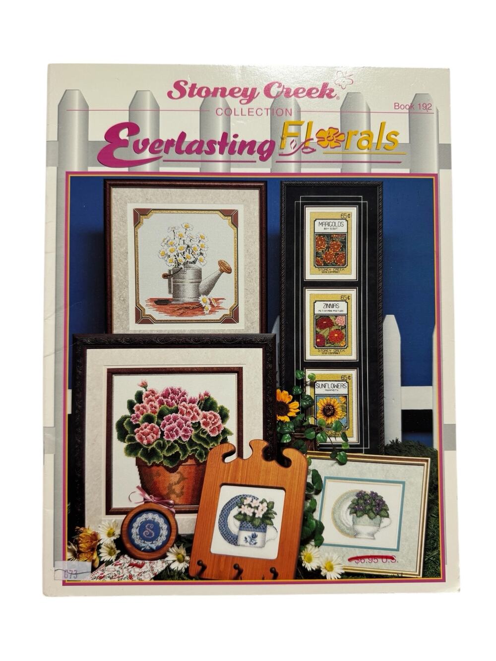 Vintage Everlasting Florals Cross Stitch Pattern Book STONEY CREEK Flower Plants